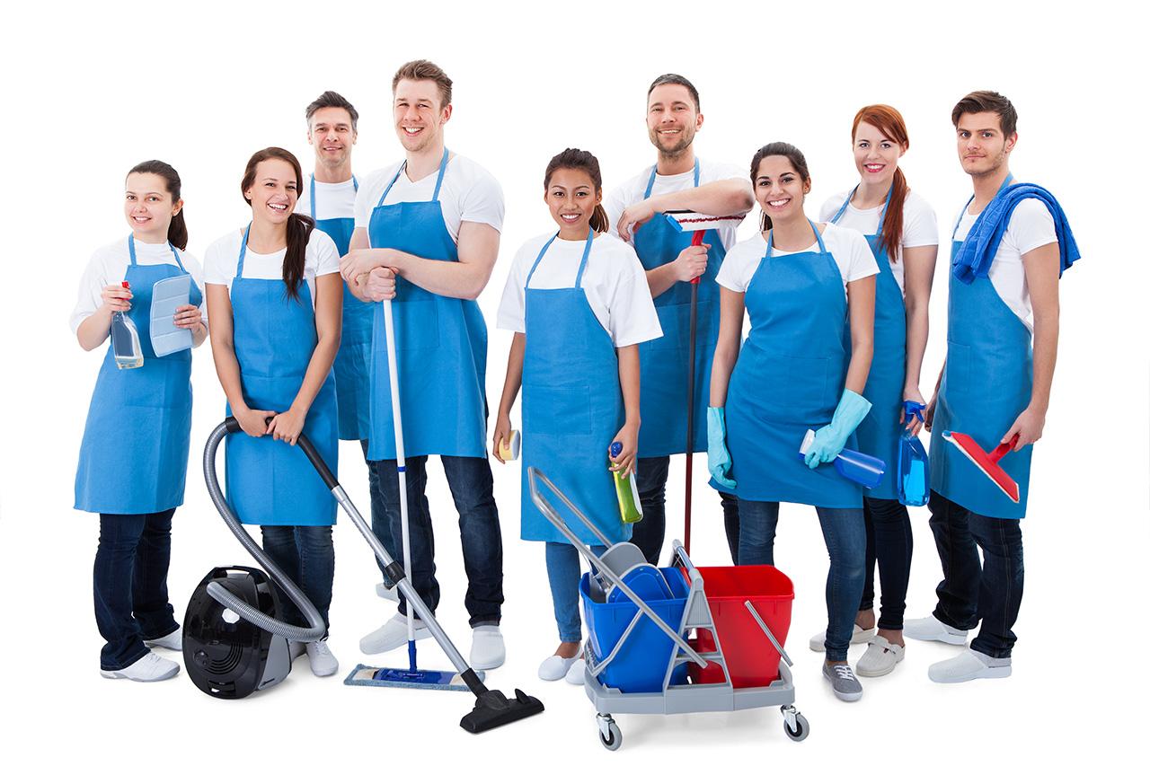 cleaning team in picture.